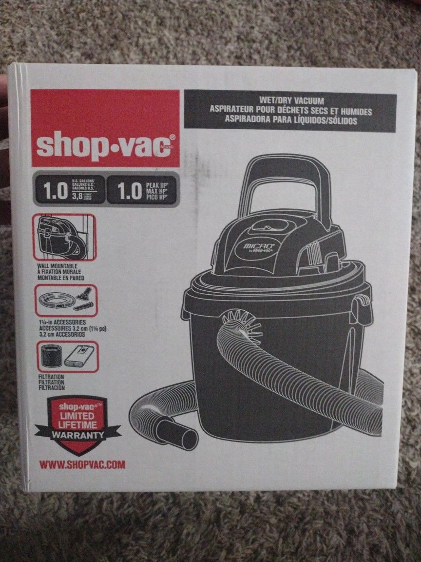 Brand NEW Shop Vac Wet/Dry 1 Gallon. Mini