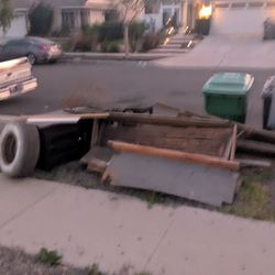 Free wood, tire, old credenza, side table