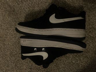 Nike Air Force 1 Low Black Suede Sneakers (youth size)