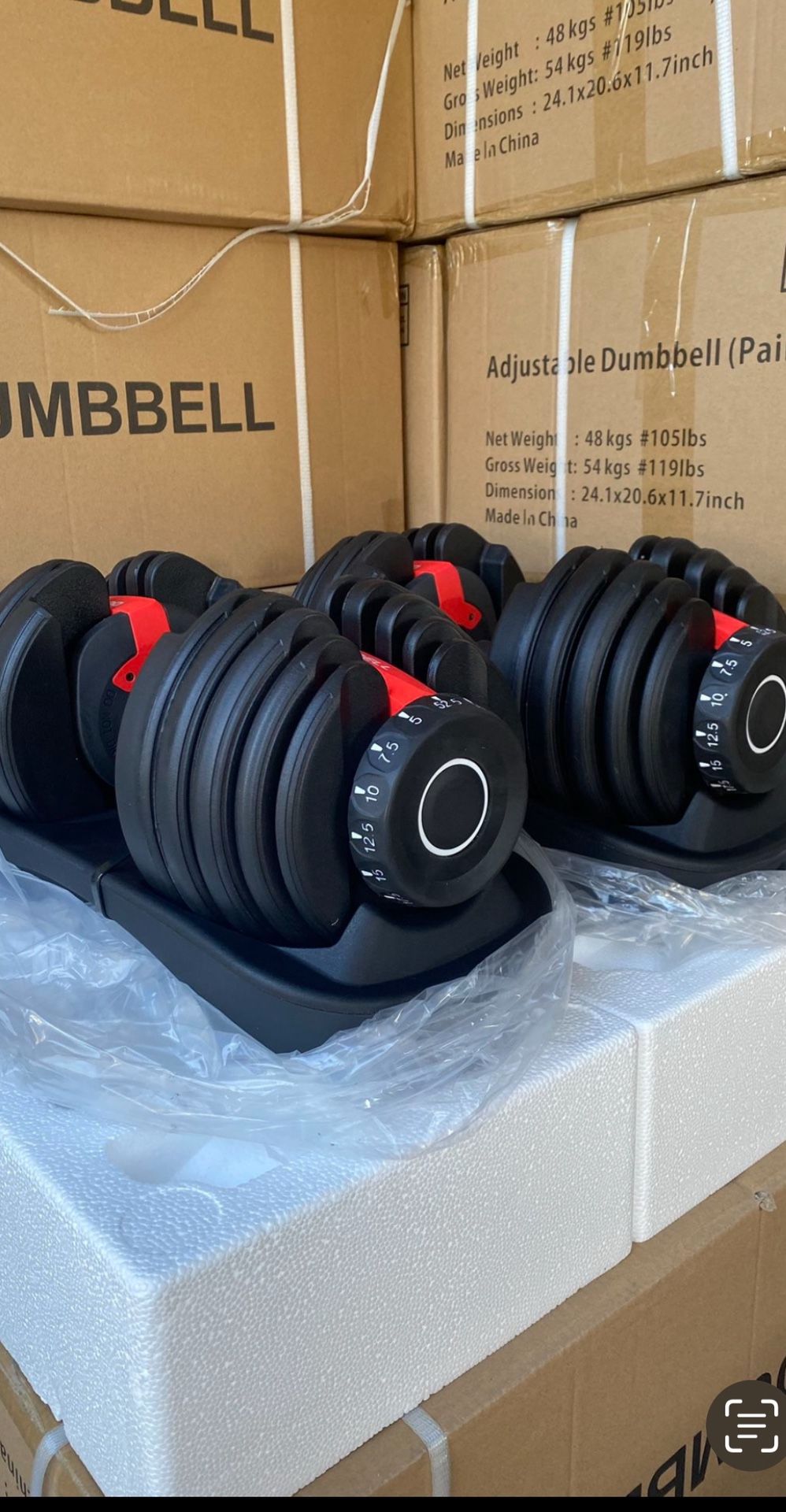 I’m Selling Pairs Adjustable Dumbbell New In Boxes Each Dumbbell (5 To 52 5 Lbs) $220
