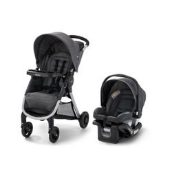 Graco FastAction SE Travel System | Includes Quick Folding Stroller And SnugRide 35 Lite Infant Car seat 