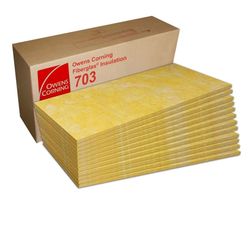 Acoustic Panels 24” x 48” x 1” Owens Corning 703 Semi-Rigid Fiberglass Panels, Unfaced