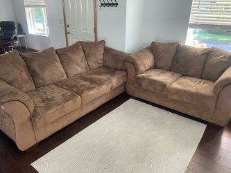 Brown Microfiber Sectional Sofa