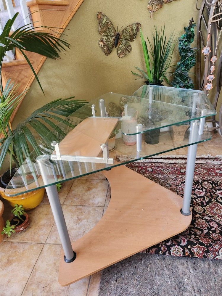 Glass Computer Table
