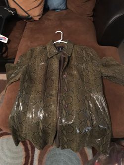 INC Leather Green Jacket $ make an offer $