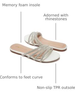 New white sandals size 8 