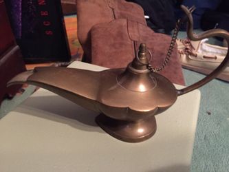 Vintage brass genie lamp