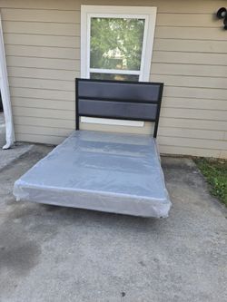 FULL SIZE BEDFRAME WITH BOX SPRING
