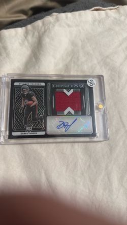 2022 Panini Obsidian - Rookie Jersey Auto #204 Drake London 158/175 (AU, MEM, RC)