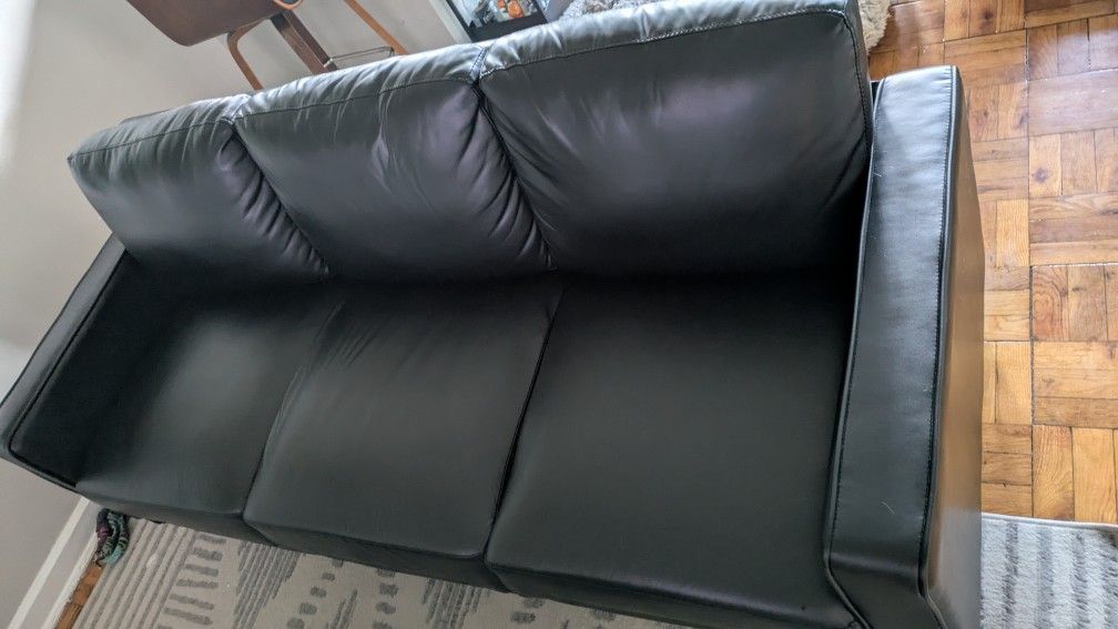 76" Faux Leather couch