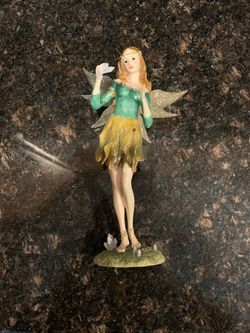 7” fairy with crystal figurine
