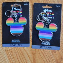 (2) Disney Pride Key Chains
