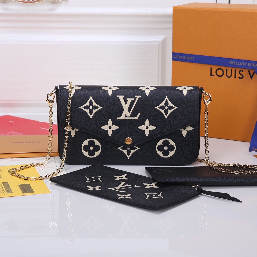felicie monogram felicie pochette lv black
