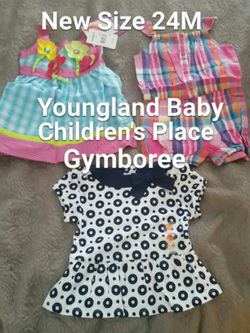 new baby girls 18 to 24 months clothing lot 18M summer dress shorts romper top Gymboree Children's Place youngland baby