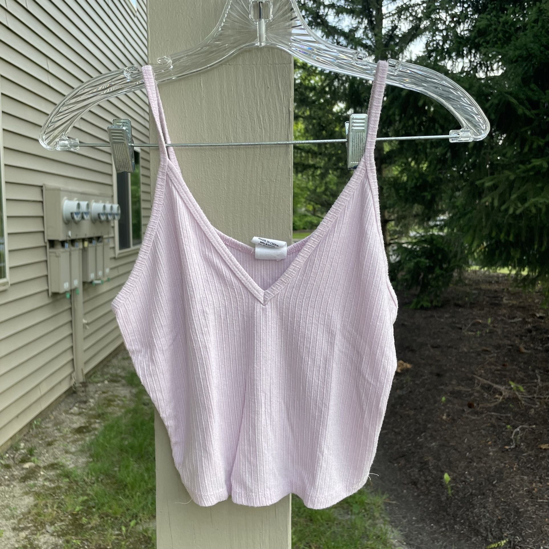 V-Neck Crop Top Purple