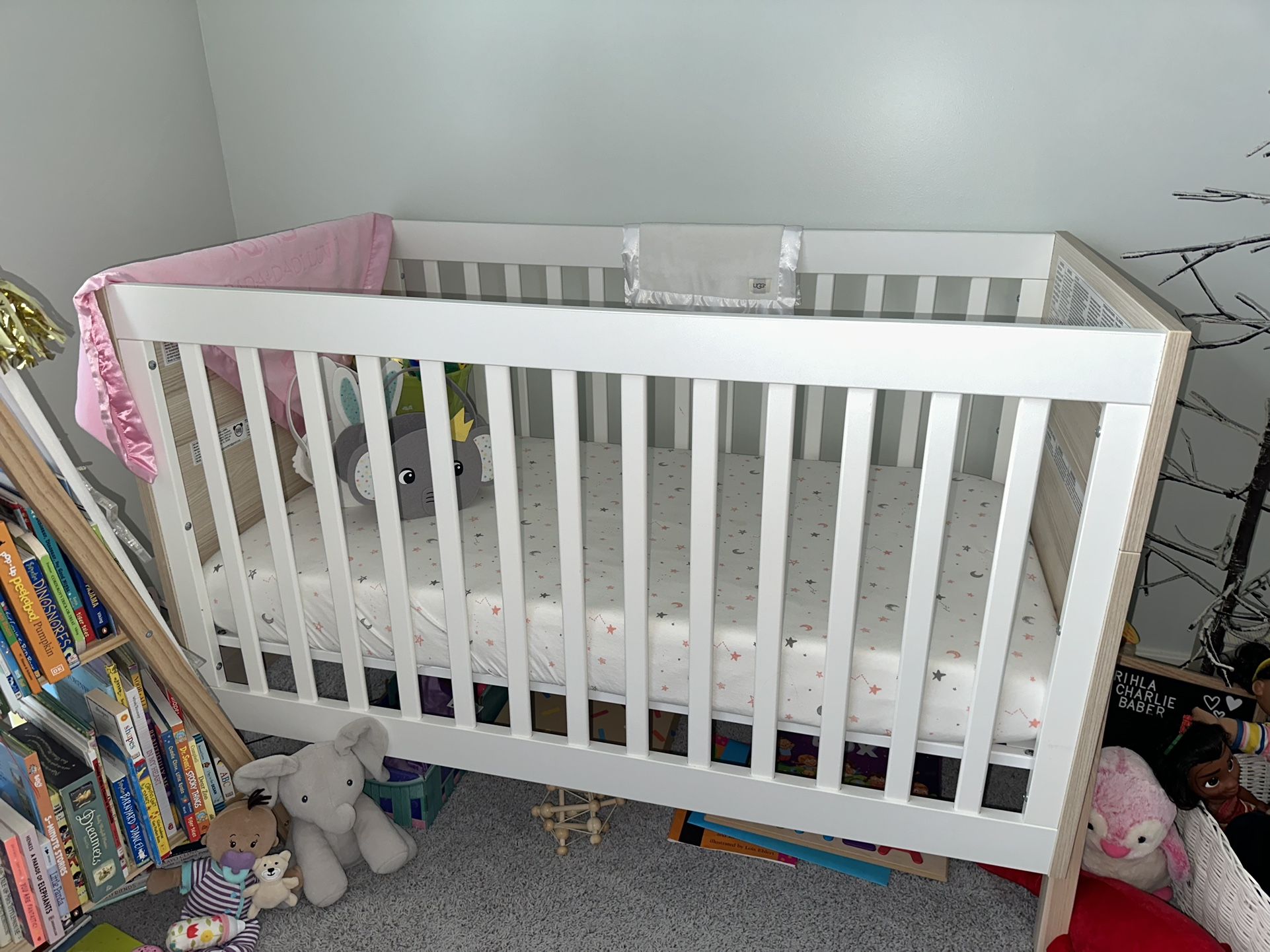 Little Guy Comfort Spot Children's Convertible 3 in 1 Crib and Youth Bed - Natural