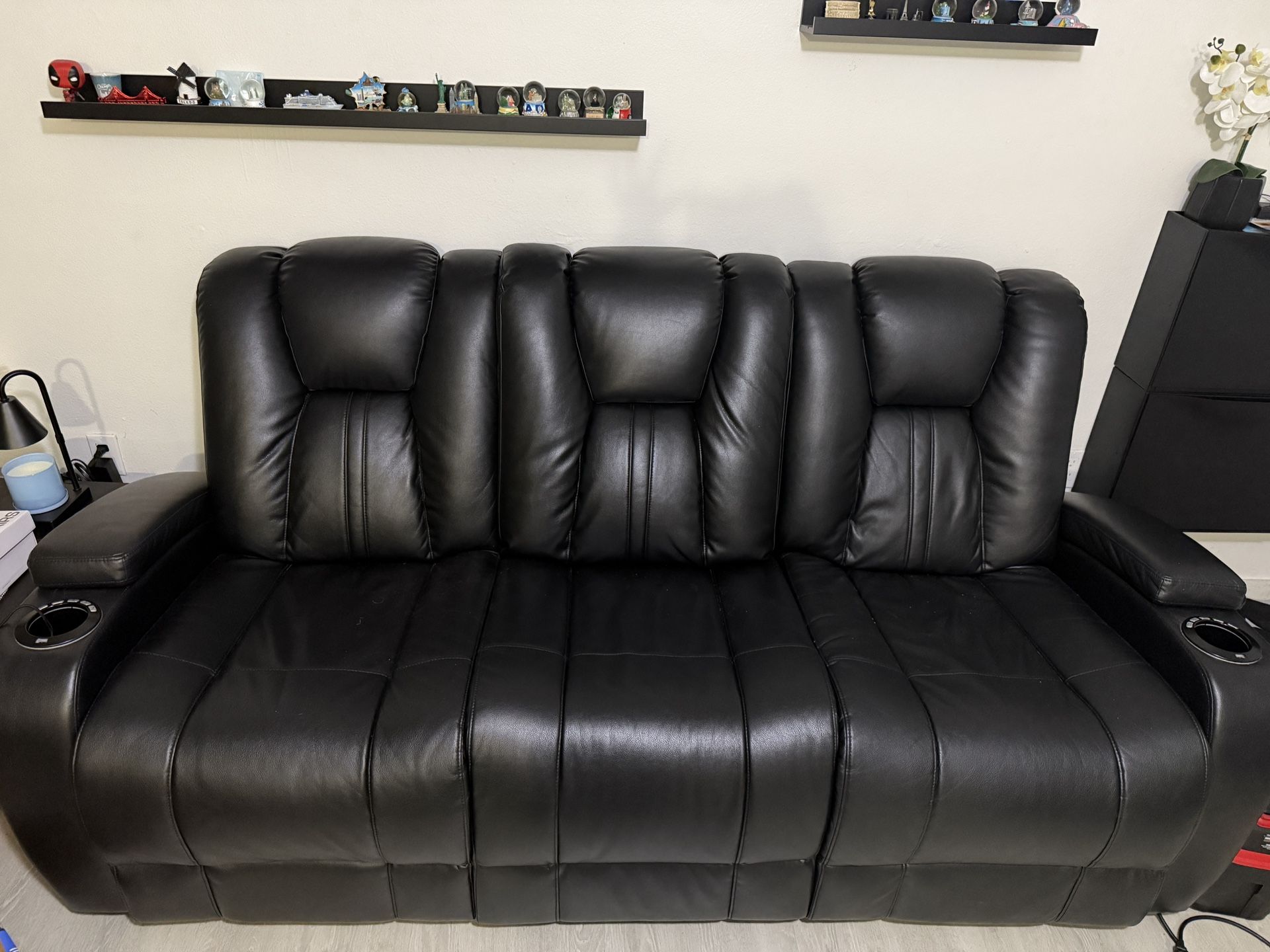 Black Recliner Sofa