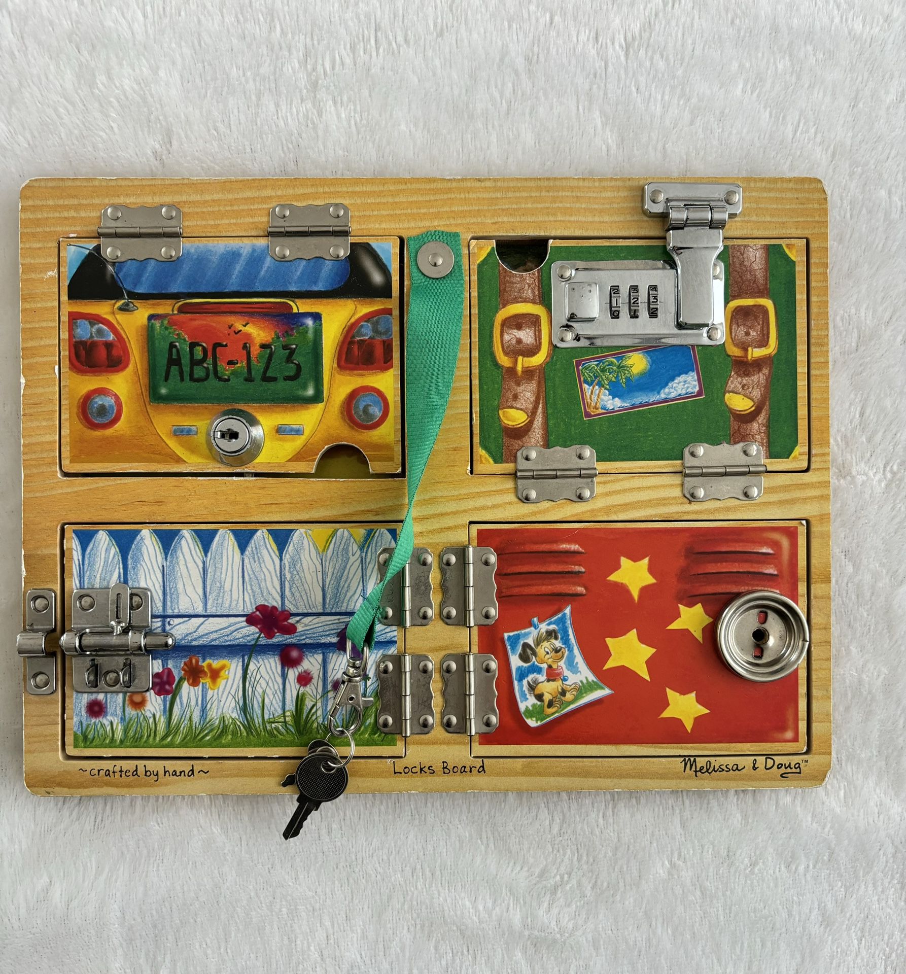 Melissa & Doug- Locks/ Latch Board- Educational Toys