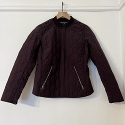 Gap Women’s Lightweight Quilted Button-up Jacket Brown sz small NWOT 