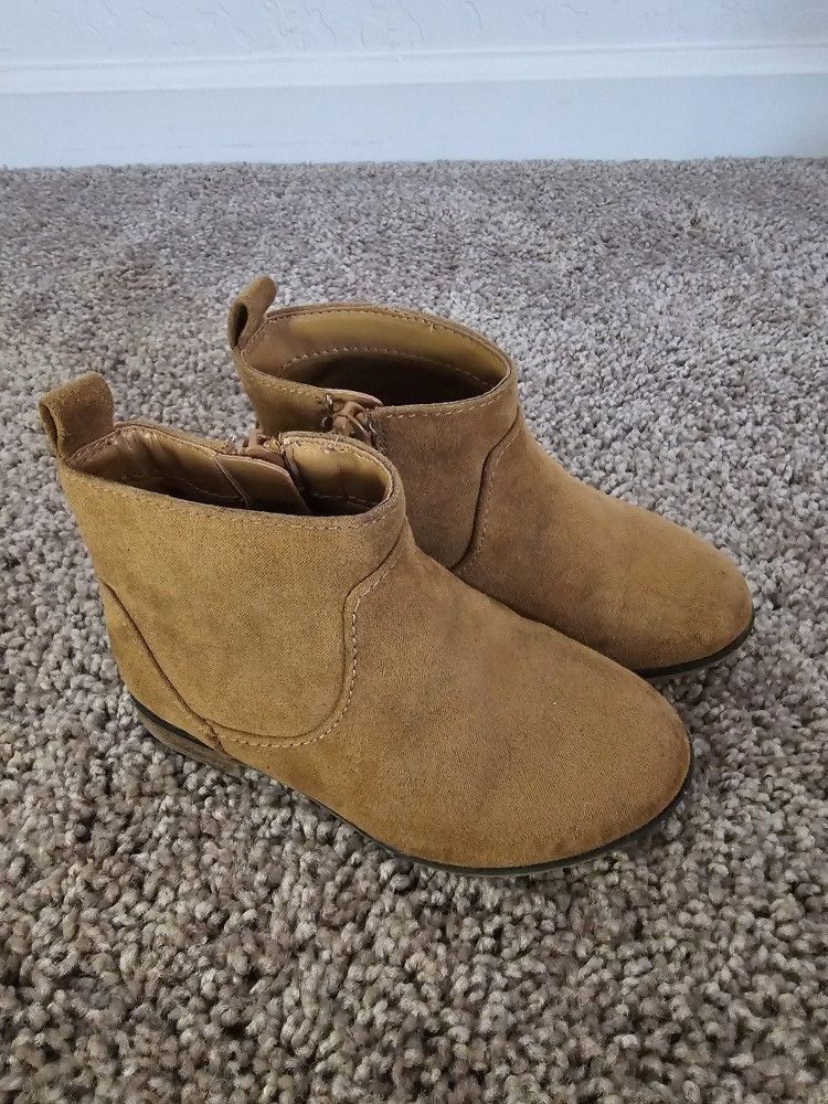 Girls Beige Dress Boots