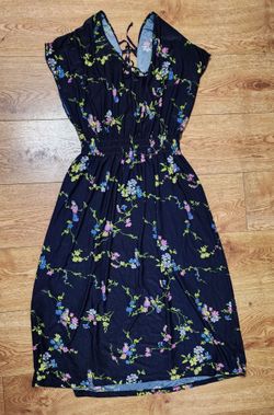 Young USA Women's Floral Bird Print Midi Dress Size M