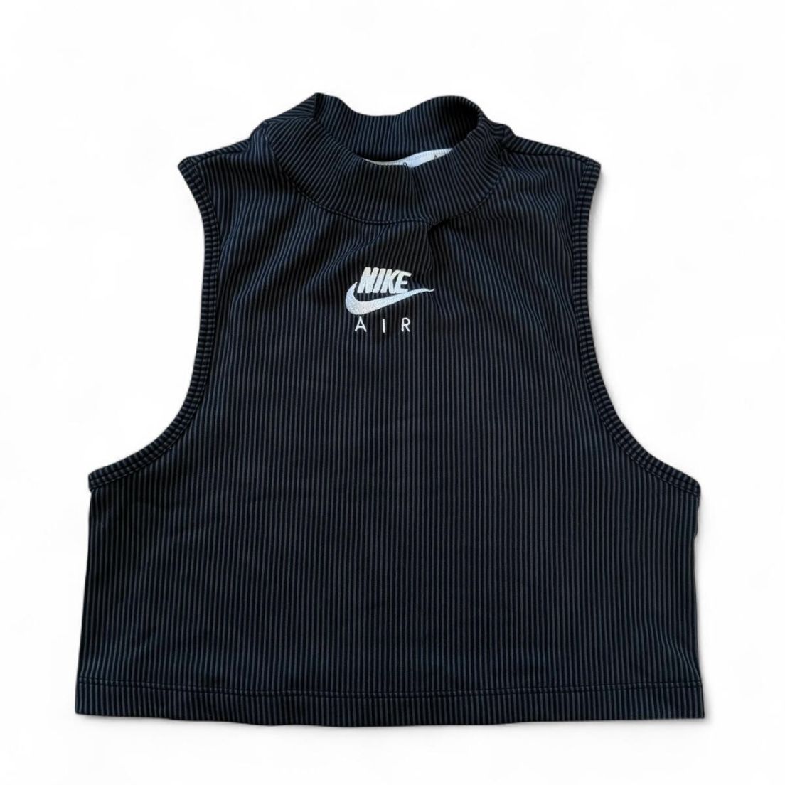 Nike air NSW black mock neck crop Rib Tank top