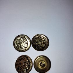 Vintage Indian Head Nickel buttons