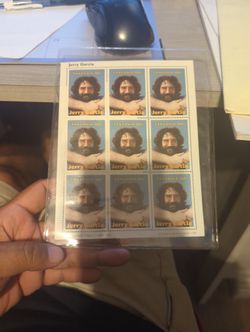 Jerry Garcia Plate Of 9 Stamps 