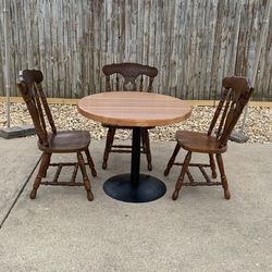Unique “One Of A Kind” Custom Made Solid Oak Table