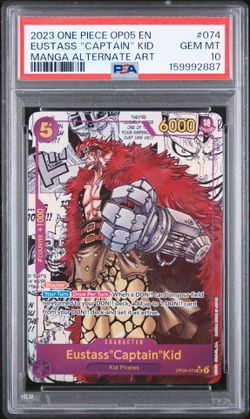 2023 One Piece English Eustass Captain Kid Manga OP05-074 PSA 10 GEM MINT