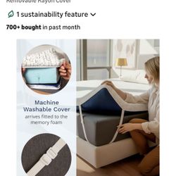 ViscoSoft 3 Inch Memory Foam Mattress Topper Queen - Select High Density Ventilated Mattress Pad - Premium Removable Rayon Cover