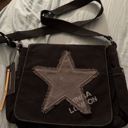 New Purse- Black And Gray; Jean Material