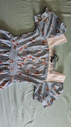 NWT Elegant Victorian Midi Dress Floral Square Neck Dresses Vintage 1950's Dress - Small
