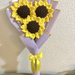 Crochet Sunflower Bouquet