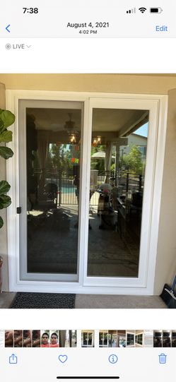 Slider Vinyl Door New Retro Fit 83 3/4 X 83 3/4