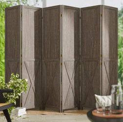 6-Panel Farmhouse Wood Room Divider
