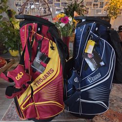 Brand new USC & LA RAMS golf bags