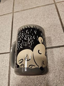 Pig and Hedgehog Ceramic Coffee Mug set