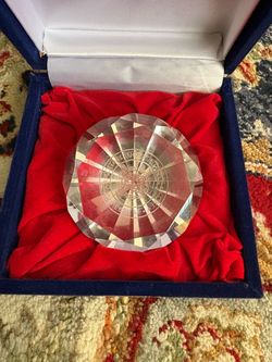 1939 Commemorative Crystal Award Hanyang University South Korea W/ Case - RV10