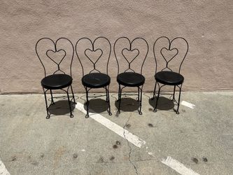 Vintage heart shaped bistro chair, chairs