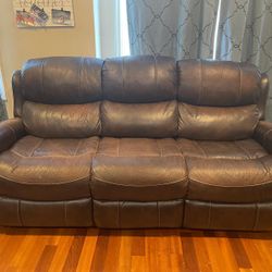 Leather Recliner Sofa  $300