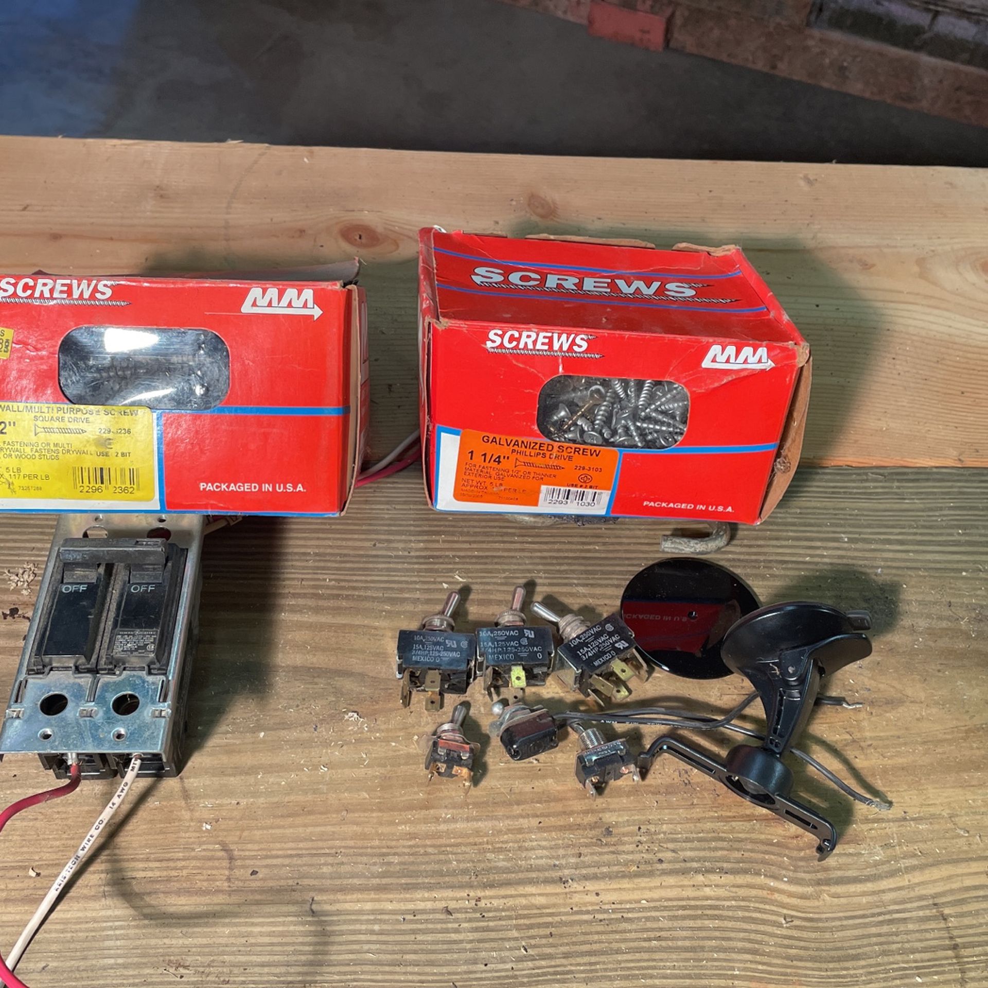 Screws, Switches and Electric Switches