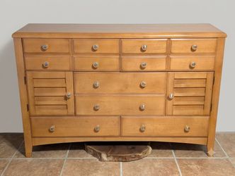 2 Large Wood Dressers with Multiple Drawers