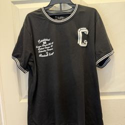 Black Short Sleeve Tee With Embroidered Details