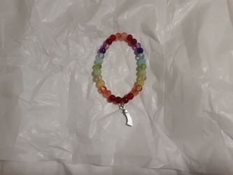 Glass bead bracelet