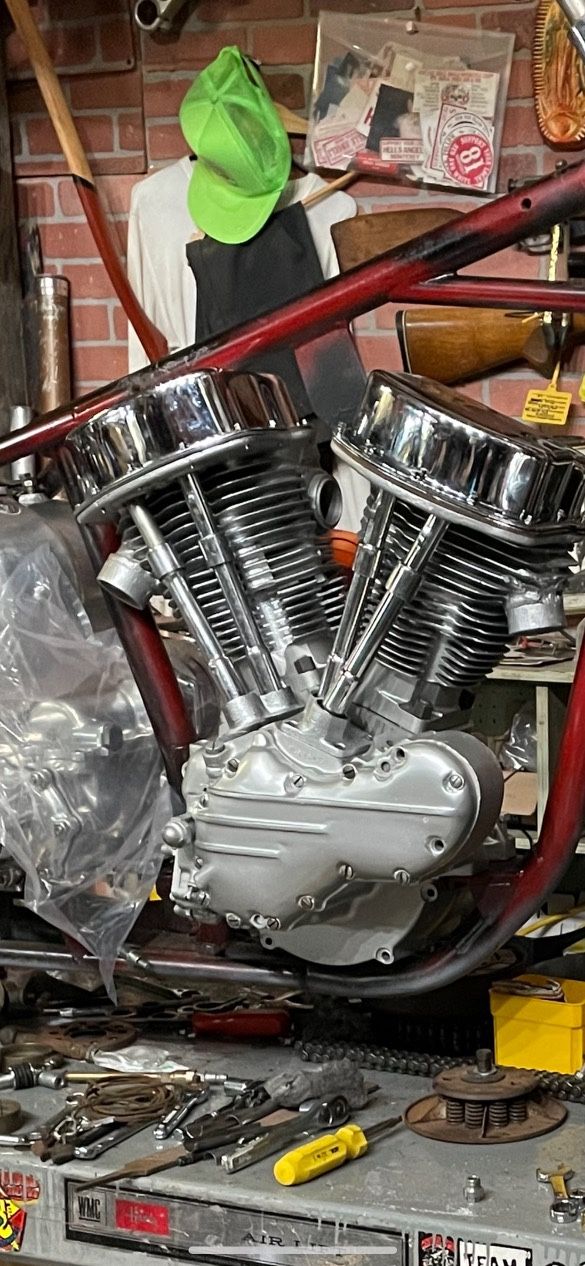 Old Harley Panhead Motor