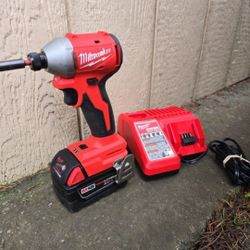 MILWAUKEE M18 IMPACT DRIVER WITH SPEED CONTROL WITH 5AH BATTERY AND CHARGER