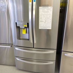 LG STAINLESS STEEL 4 DOOR FRENCH DOOR 28 CB FT OPEN BOX ITEM