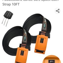 Tie Down Locking Strapes With Combination. New In Box