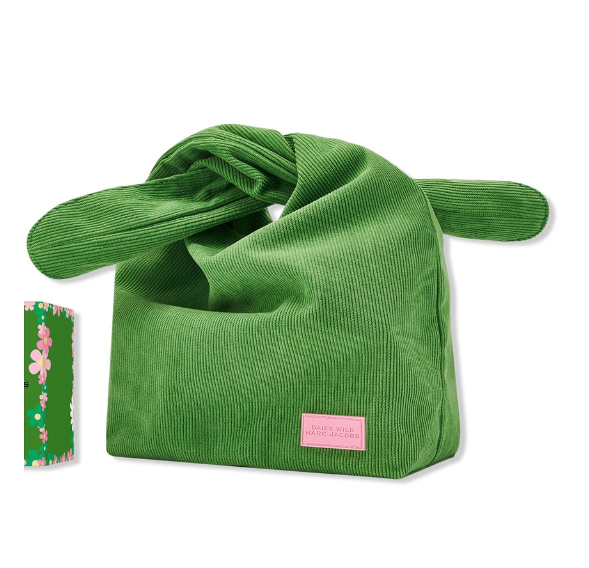 Marc Jacobs Daisy Wild Reversible Gift Bag Corduroy Tie Green